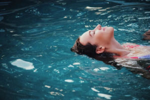Woman during Hydrotherapy