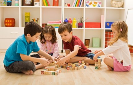 Children Playing With Blocks on the Floor— Therapy Services in Millner, NT